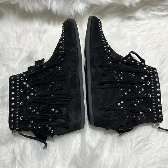 ASH Spirit Studded Suede Fringe Ankle Boots Size 39/8-8.5. B66 - Picture 8 of 10